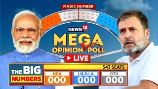 LIVE  Mega Opinion Poll Election Showdown Modi vs Rahul Who Will Win Indias Heart News18 LIVE [upl. by Repsihw599]