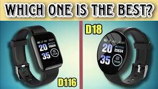 D116 And D18 Smart Bracelet Watch Detailed Comparison Video  Which One Should I Buy [upl. by Enneire]