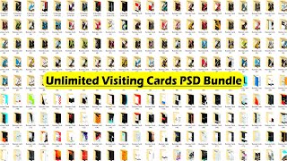 1200 Visiting Cards PSD Files Free For Download [upl. by Yelrihs]