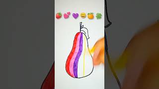 Pear 🍐 mixing art 🍓💕💜😀🍊🍀trending art viralvideo drawing ytshorts artworkshortsshort [upl. by Ilyah]