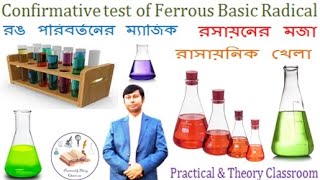 Salt analysis  Confirmative test of Ferrous Basic Radical Practical amp Theory Classroom science [upl. by Mchugh]