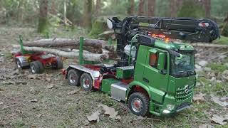 ScaleArt Arocs 6x6 Langholz Palfinger S290L  Timber Truck outdoor [upl. by Botnick464]