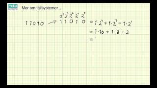 Matematikk 2P  Leksjon 09  Gjøre om til og fra binære tall [upl. by Rosene931]