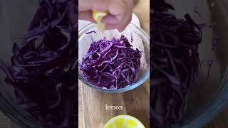 Red cabbage and Nori simple salad [upl. by Aiyt]