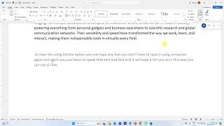 speech to text option in microsoft word document  dictate [upl. by Onaicram]