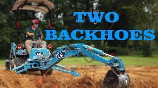 BACKHOE DIGGING LS Tractor backhoe digging LIKE A BOSS [upl. by Garber460]