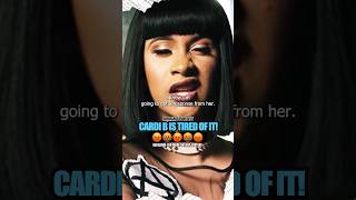 Cardi B is sick amp tired of the disrespect 🤬🤷🏽‍♂️💯 cardib hiphop rap [upl. by Nauqe]