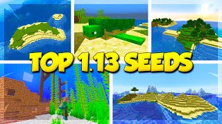 TOP 5 SURVIVAL ISLAND SEEDS for MINECRAFT 113 Minecraft Update Aquatic Seeds [upl. by Noak49]