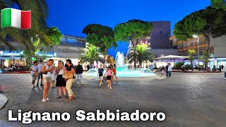 Lignano Sabbiadoro Italy  2024 City Center  Shopping and Restaurants Center [upl. by Kipp]