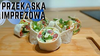 PRZEKĄSKA IMPREZOWA TORTILLA Z KABANOSEM Wrapy po Polsku Przekąska z Kabanos Posiłki do pracy [upl. by Russian]