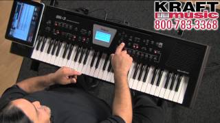 Kraft Music  Roland BK3 Backing Keyboard Demo with Ed Diaz [upl. by Ahsir]