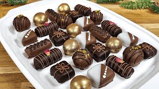 Christmas Chocolate Truffles with Milk SIMPLE Chocolate Truffle Recipe [upl. by Olocin349]