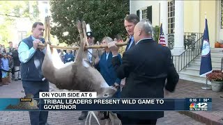 Indigenous tribes present wild game gifts to Gov Youngkin in annual tax tribute [upl. by Barbara]