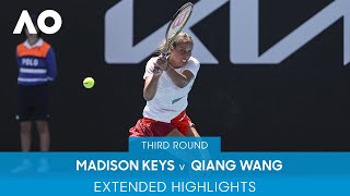 Madison Keys v Qiang Wang Extended Highlights 3R  Australian Open 2022 [upl. by Barnum131]