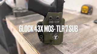 Glock 43x mos tlr 7 sub best appendix carry holster guard ultra [upl. by Nnaylrebmik]