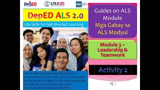 Video 84 ALS Module 3Leadership amp TeamworkActivity 2  Guides amp Sample Answers [upl. by Sidnak]