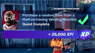 Purchase a random item from a Malfunctioning Vending Machine Fortnite [upl. by Werner]