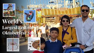 We Visited Worlds Largest Folk Festival  Crazy Rides  Fun Games  Oktoberfest  Munich Germany [upl. by Chil]