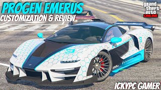 GTA Online  Progen Emerus Customization amp Review McLaren Senna [upl. by Tegdirb]