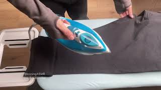 30 ASMR ironing with hot steam burst iron steams a lot ironingasmr steamiron [upl. by Aluin]