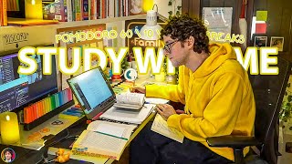 STUDY WITH ME LIVE POMODORO  10 HOURS STUDY CHALLENGE ✨ Harvard Student Relaxing Rain Sounds [upl. by Araid]