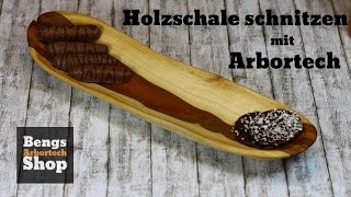 Holzschale schnitzen mit Arbortech Holzwerkzeugen [upl. by Ragen]