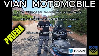 PRUEBA PIAGGIO MP3 530CC motos motocicletas motoscustom daelim 125cc piaggio mp3 [upl. by Boutis]