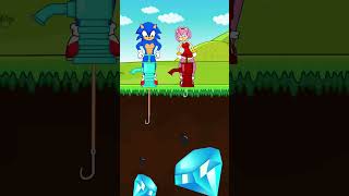 Gold digging game  Sonic And Amy Who Will Be The Winner shorts sonic amy game [upl. by Neraa829]