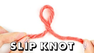 How to Tie a SLIP KNOT for Total Beginners [upl. by Ynagoham688]