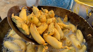 Famous Mirchi Pakoda Chaat of Hyderabad  Indian Street Food [upl. by Eislel966]