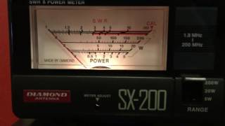 Diamond SX200 SWRWattmeter Demonstration [upl. by Christabel]