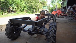 Repair and restore 4wheeled truck 1250kg episode 1 frame processing and installation of 2 axles [upl. by Gates67]