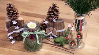 Weihnachtsdeko basteln aus Naturmaterialien  active beauty DIY [upl. by Gaskin671]