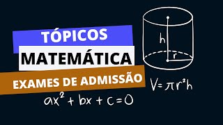 Tópicos de Matemática  Exames de Admissão 2024 da UP UEM UJC ACIPOL ISCISA entre Outras [upl. by Netta]