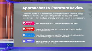 Approaches to Literature Review  Research Methods in Education  EDU407Topic062 [upl. by Aronoh]