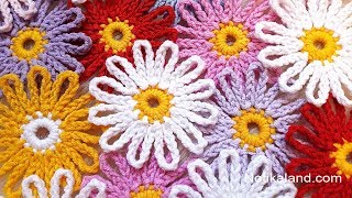 DIY Tutorial EASY Crochet flower How to Crochet Flower [upl. by Wahs]