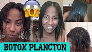 BOTOX DA PLANCTON  CABELO CRESPO ALISADO  PASSO A PASSO  FLÁVIA SOARES [upl. by Yrekaz]