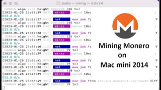 XMR Monero mining on Mac Mini 2014 year [upl. by O'Donnell]