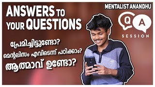 QampA Session  Answering to your Questions  Mentalist Anandhu [upl. by Kanal17]