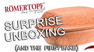 Römertopf Surprise Unboxing and the first bake  Adventures in Everyday Cooking [upl. by Odnama783]