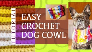 Lefthand TUTORIAL 🐾 Easy Crochet Dog Cowl 🐾 Totally Fierce [upl. by Fougere518]