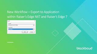 Raisers Edge NXT Export as Application [upl. by Meirrak]