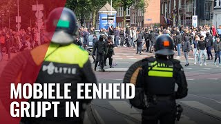 LIVE Ajaxfans demonstreren voor hoofdbureau politie [upl. by Cirred]