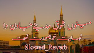 Menu Shoq Madine Jawan Da Slowed Reverb New naat 2024 please like subscribe and share the vedio [upl. by Ydne]