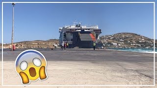 Griechische Fähre im Sturm  Paros Kykladen [upl. by Yecak]