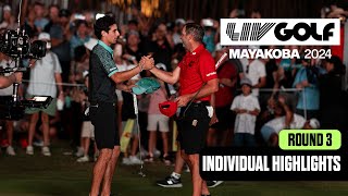 INDIVIDUAL HIGHLIGHTS Niemann Tops Garcia In Epic Playoff  LIV Golf Mayakoba [upl. by Llorre130]