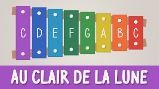 How to play Au Clair de la Lune on a Xylophone  Easy Songs  Tutorial [upl. by Collen]