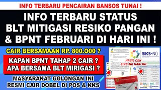 BANJIR BANSOS AKAN DIMULAI❗ BLT MITIGASI PANGAN amp BPNT TAHAP 2 CAIR SERENTAK DI KKS amp POS NANTINYA [upl. by Stephannie]