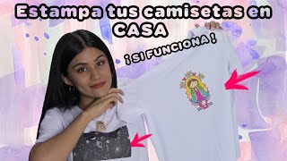 CÓMO ESTAMPAR CAMISETAS EN CASA  SÍ FUNCIONACON PLANCHA [upl. by Viafore]