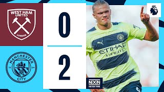 HIGHLIGHTS West Ham 02 Man City  Haaland Goals on Debut  Premier League [upl. by Ermentrude]